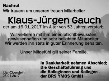 Traueranzeige von Klaus-Jürgen Gauch von WochenSpiegel