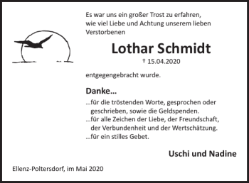 Traueranzeige von Lothar Schmidt von WochenSpiegel