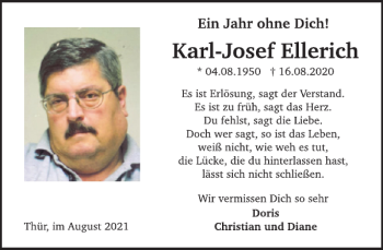 Traueranzeige von Karl-Josef Ellerich von WochenSpiegel