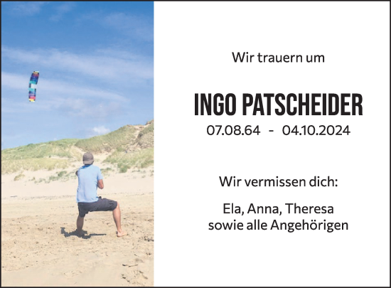 Traueranzeige von Ingo Pathscheider von WochenSpiegel