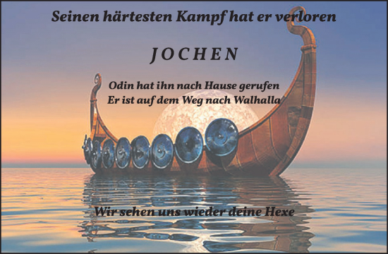 Traueranzeige von Jochen  von WochenSpiegel