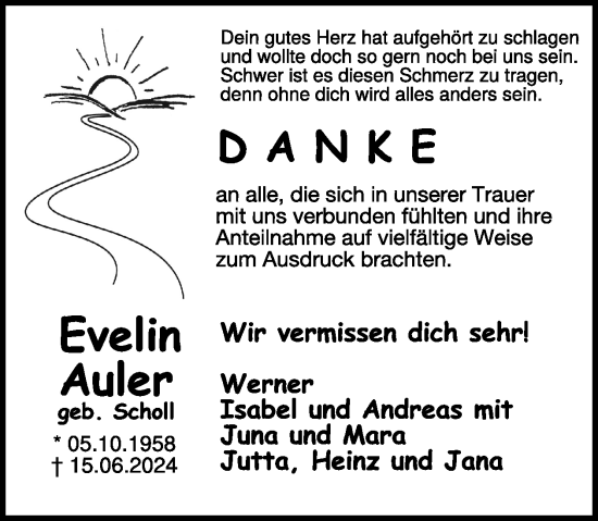 Traueranzeige von Evelin Auler von WochenSpiegel