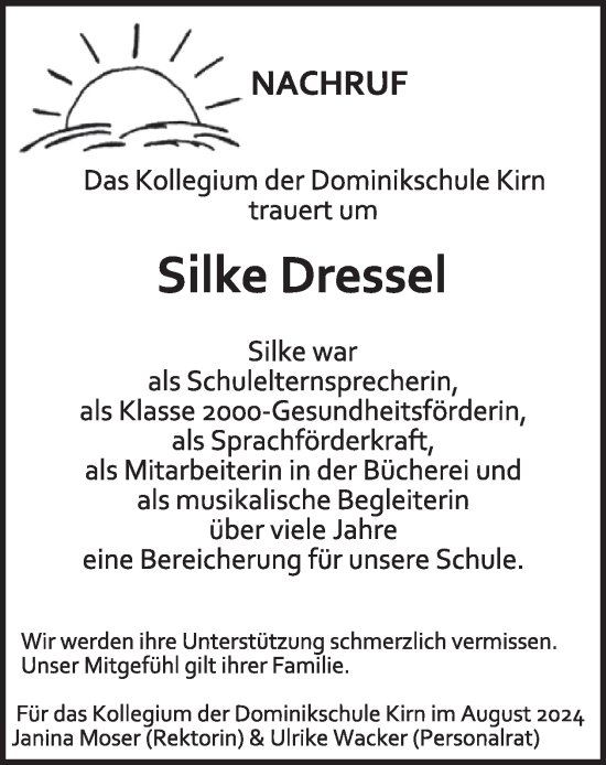 Traueranzeige von Silke Dressel von WochenSpiegel