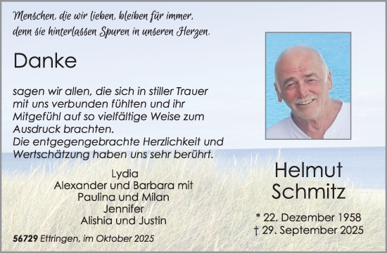 Traueranzeige von Helmut Schmitz von WochenSpiegel