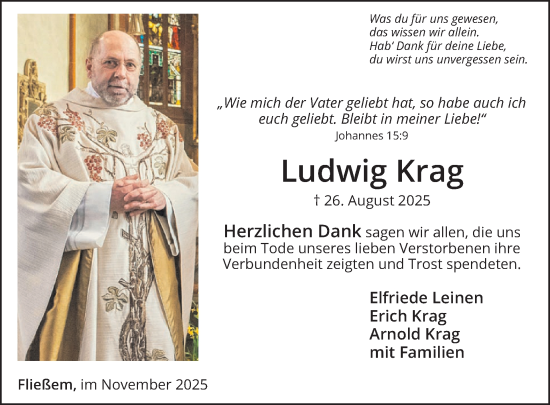 Traueranzeige von Ludwig Krag von WochenSpiegel