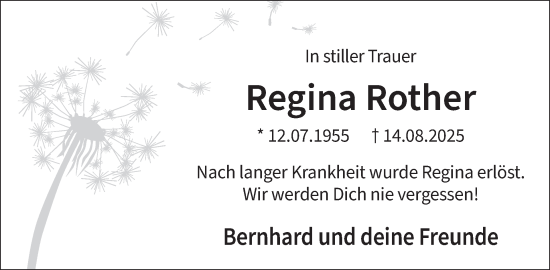Traueranzeige von Regina Rother von WochenSpiegel